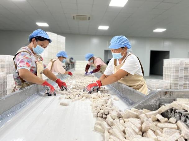 峒瑶族乡刘家庄村的湖南省五香食品有限责任公司的香芋生产加工车间
